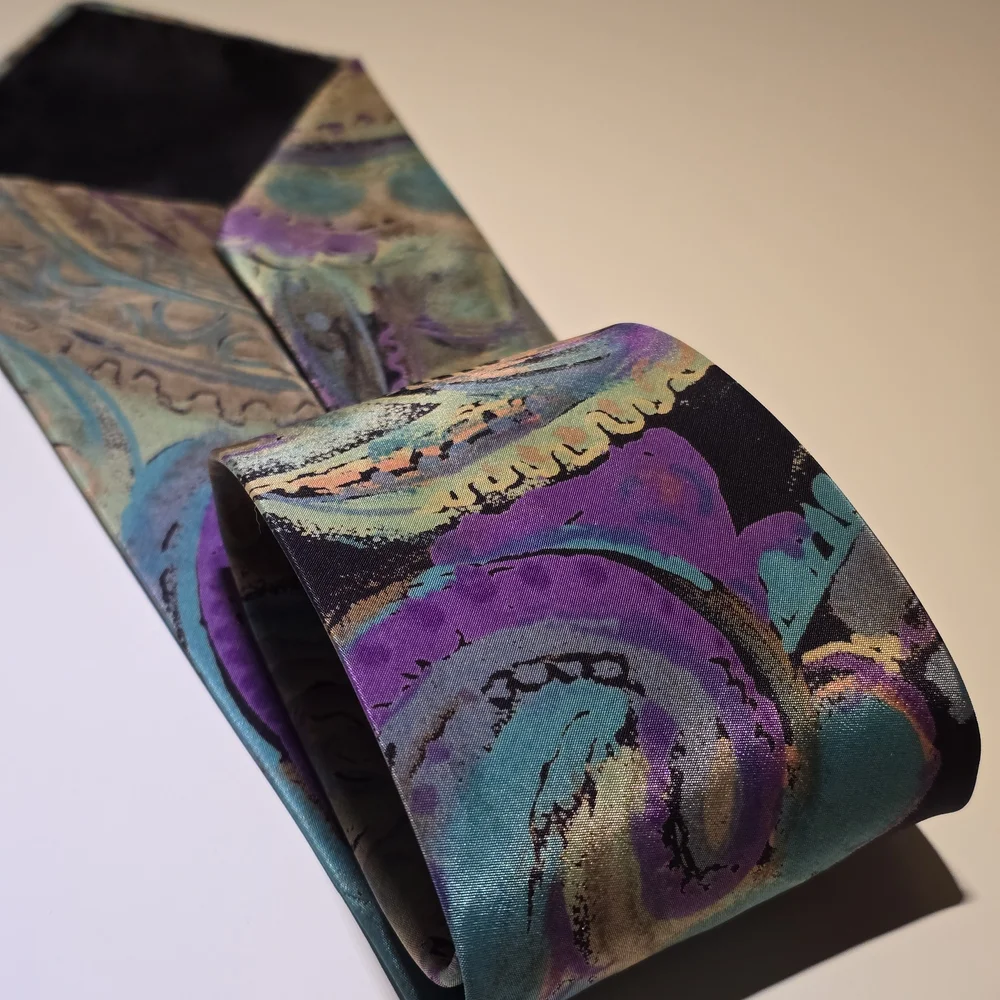 Multicolor Abstract Pattern Tie - Picture 5 of 9